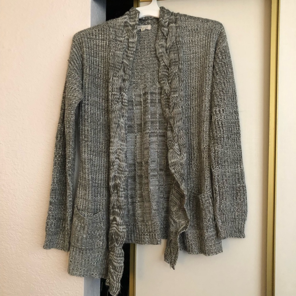 GREEN & WHITE CARDIGAN